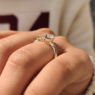 Heart Cluster Lab Grown Diamond Engagement Ring