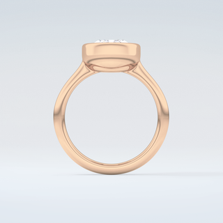 2.0 CT Emerald Cut Solitaire Bezel Moissanite Engagement Ring 8