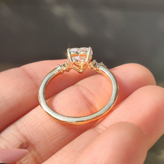 Heart Cluster Lab Grown Diamond Engagement Ring