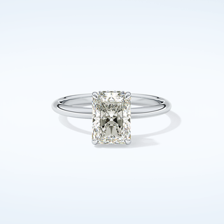 2.0 CT Radiant Cut Hidden Halo Moissanite Engagement Ring 13