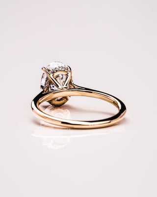 2.72 CT Oval Cut Hidden Halo Moissanite Engagement Ring