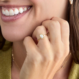 2 CT Round Three Stones Lab Grown Diamond Engagement Ring