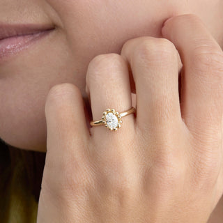 2 CT Round Three Stones Lab Grown Diamond Engagement Ring