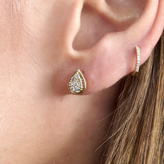 1.0 CT Round Bezel Solitaire Lab Grown Diamond Earrings