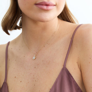 1.0 CT Round Bezel Solitaire Lab Grown Diamond Necklace