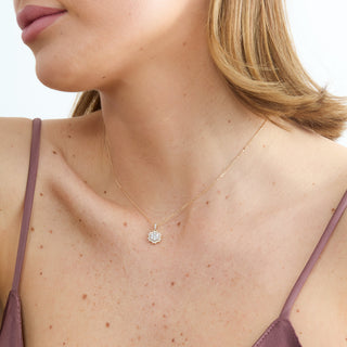 1.0 CT Round Bezel Solitaire Lab Grown Diamond Necklace
