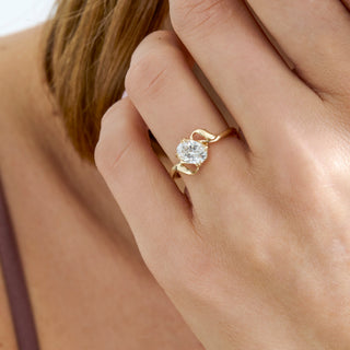 2 CT Round Three Stones Lab Grown Diamond Engagement Ring