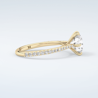 2.0 CT Round Cut Pave Moissanite Engagement Ring 4