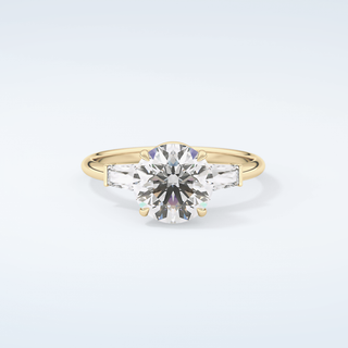 2.0 CT Round Cut Three Stone Moissanite Engagement Ring 1