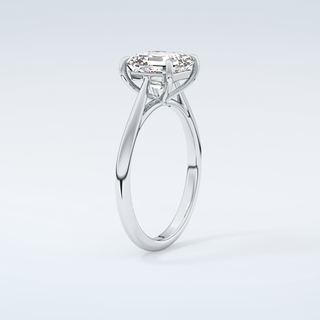 2.0 CT Asscher Cut Solitaire Moissanite Engagement Ring 18
