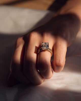 0.72 CT Round Cut Moissanite Full Eternity Wedding Band