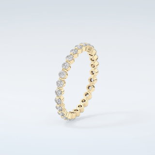 0.69 TCW Round Shaped Diamond Eternity Moissanite Wedding Band 6