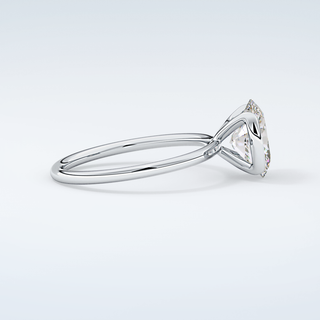 2.0 CT Oval Cut Half Bezel Solitaire Moissanite Engagement Ring 16