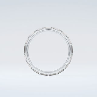 1.02 TCW Baguette Cut Moissanite Wedding Band 14