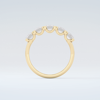 2.5 TCW Emerald Shaped Moissanite Wedding Band 2