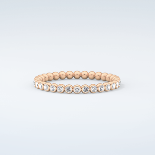 0.7 TCW Round Shaped Moissanite Wedding Band 9