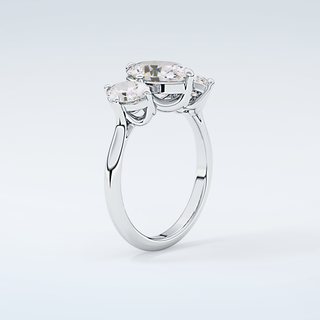 2.0 CT Oval Cut Three Stone Moissanite Engagement Ring 18