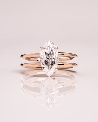 1.58 CT Marquise Cut Moissanite Solitaire Engagement Ring