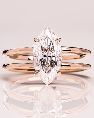 1.58 CT Marquise Cut Moissanite Solitaire Engagement Ring