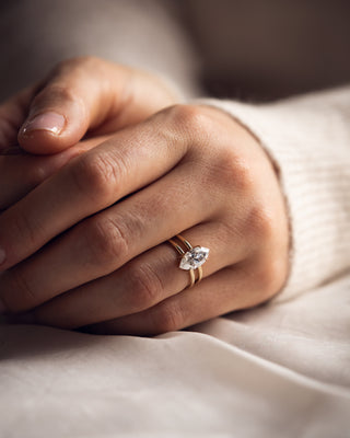 1.58 CT Marquise Cut Moissanite Solitaire Engagement Ring