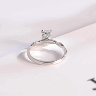 Stunning 1.0 - 2.0 CT Emerald Moissanite Engagement Ring with Hidden Halo Design 7