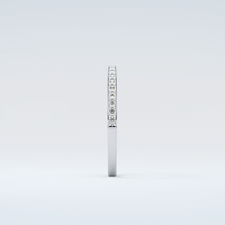 0.18 TCW Round Shaped Moissanite Wedding Band 17