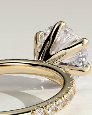 Round Halo, Pave & Split Shank Engagement Ring – 1.93 CT Lab Grown Diamond