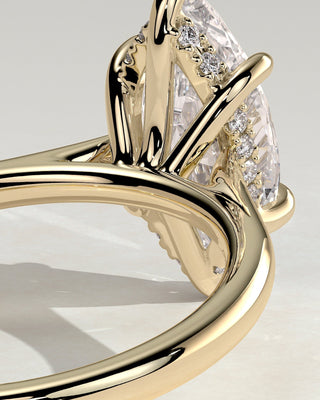 Round Halo, Pave & Split Shank Engagement Ring – 1.93 CT Lab Grown Diamond