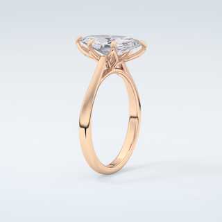 1.5 CT Marquise Cut Solitaire Style Moissanite Engagement Ring 12