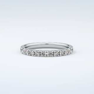 0.84 TCW Round Shaped Moissanite Wedding Band 16