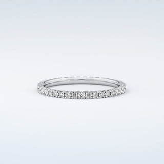 0.36 TCW Round Shaped Moissanite Wedding Band 15