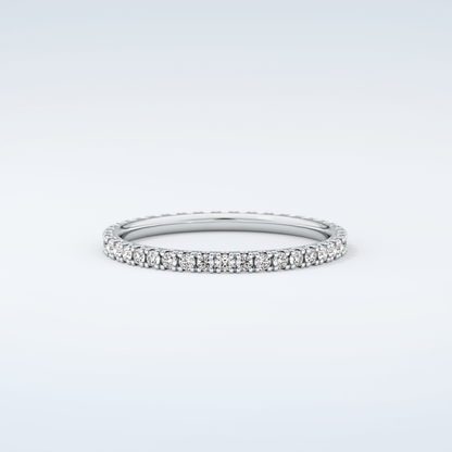 0.36 TCW Round Shaped Moissanite Wedding Band