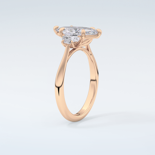 2.0 CT Marquise Cut Three Stone Moissanite Engagement Ring 12