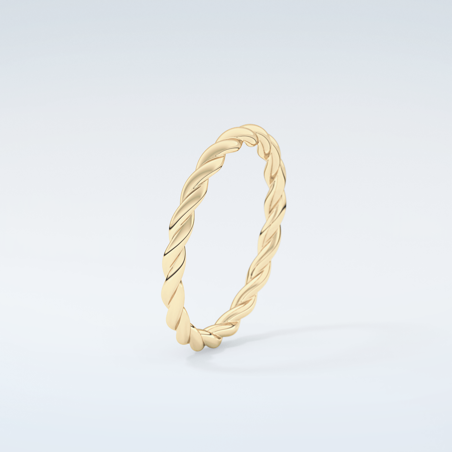 Sleek Simplicity Twisted Shank Wedding Band