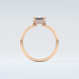 2.0 CT Emerald Cut Hidden Halo Moissanite Engagement Ring 8