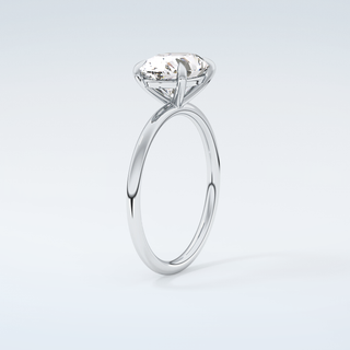 2.0 CT Oval Cut Solitaire Moissanite Engagement Ring 18