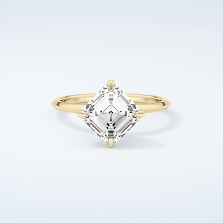 2.0 CT Asscher Cut Solitaire Moissanite Engagement Ring 1