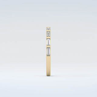 0.54 TCW Baguette Shaped Moissanite Wedding Band 5