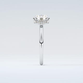 2.0 CT Round Cut Hidden Halo Moissanite Engagement Ring 17