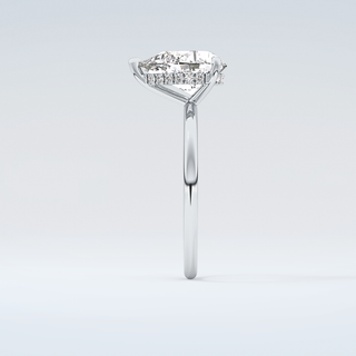 2.0 CT Pear Cut Hidden Halo Moissanite Engagement Ring 17