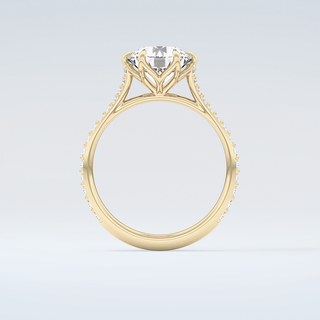 2.0 CT Round Cut Pave Style Moissanite Engagement Ring 2