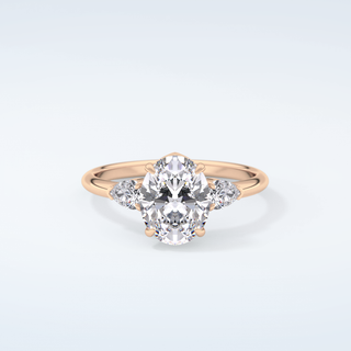 2.0 CT Oval Cut Three Stone Moissanite Engagement Ring 7