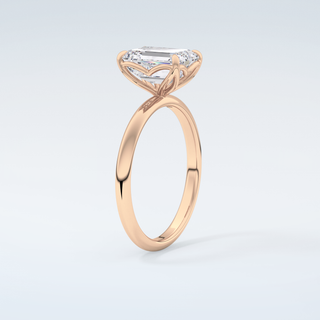 1.75 CT Emerald Cut Solitaire Moissanite Engagement Ring 12