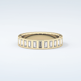 0.44 TCW Baguette Shaped Moissanite Wedding Band 1