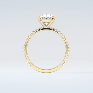 2.0 CT Oval Cut Pave Moissanite Engagement Ring 2