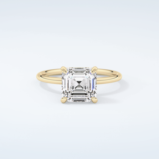 2.0 CT Asscher Cut Solitaire Moissanite Engagement Ring 1