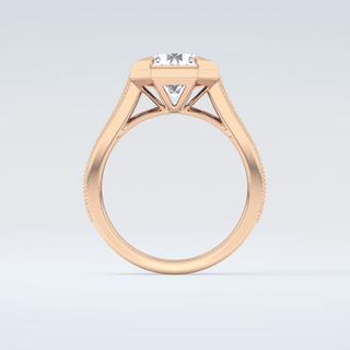 2.0 CT Round Cut Cathedral Pave Moissanite Engagement Ring 8