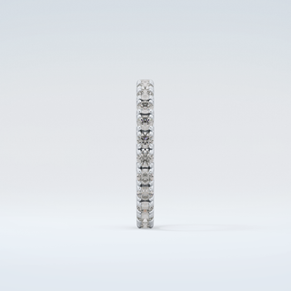 0.84 TCW Round Shaped Moissanite Wedding Band 17