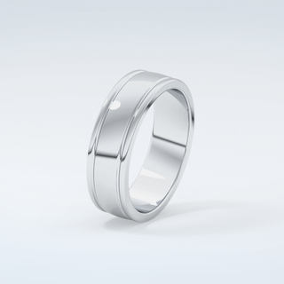Classic Textured Shank Wedding Band 18