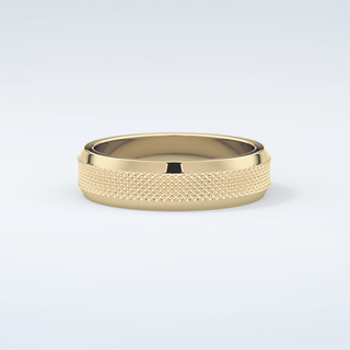 Textured Moissanite Wedding Band 4